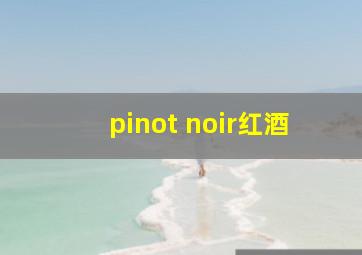 pinot noir红酒